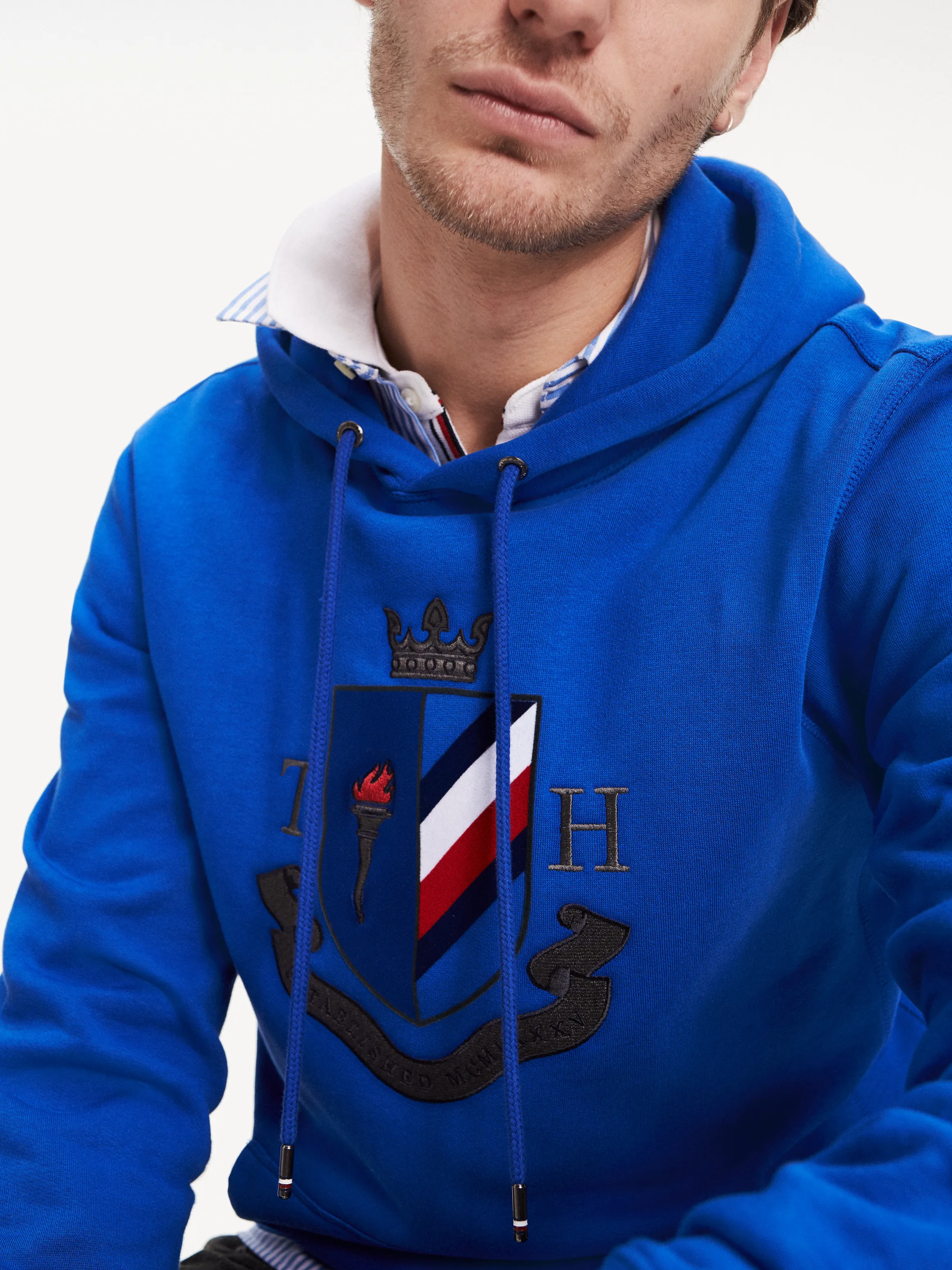 Pure Cotton Crest Hoodies | Hoodies | Tommy Hilfiger