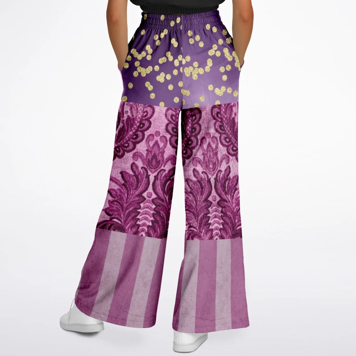 Purple Jamboree Eco-Poly Stretchy Phat Bellbottoms