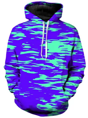 Purple Mint Rave Zebra Stripe Unisex Hoodie