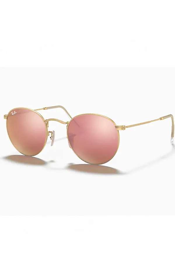 RAYBAN Round Metal Copper Flash