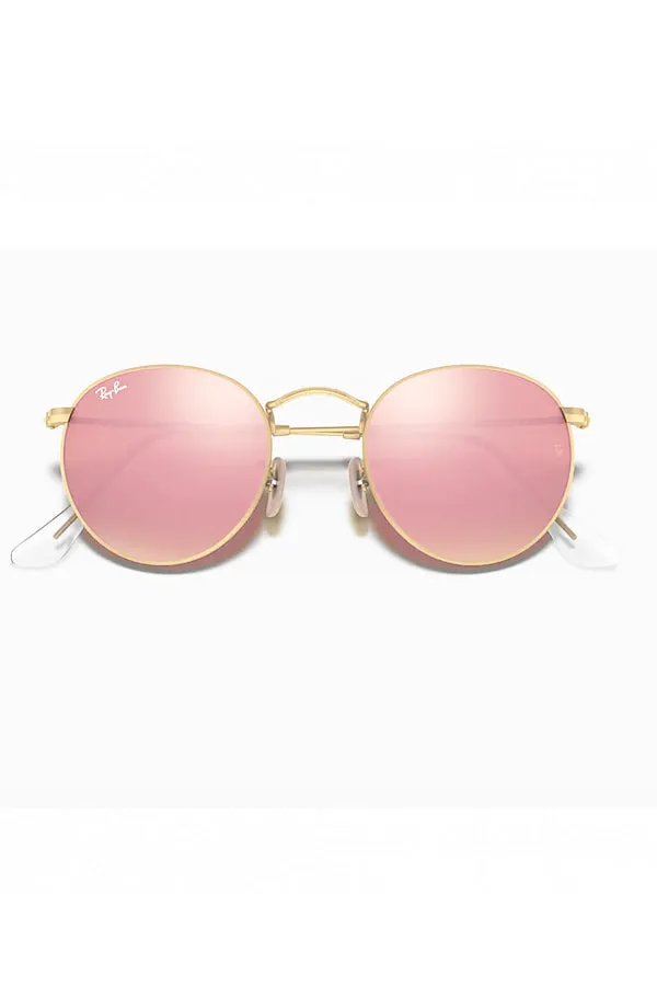 RAYBAN Round Metal Copper Flash