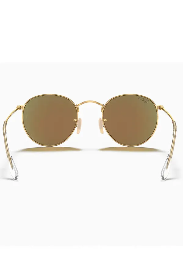 RAYBAN Round Metal Copper Flash