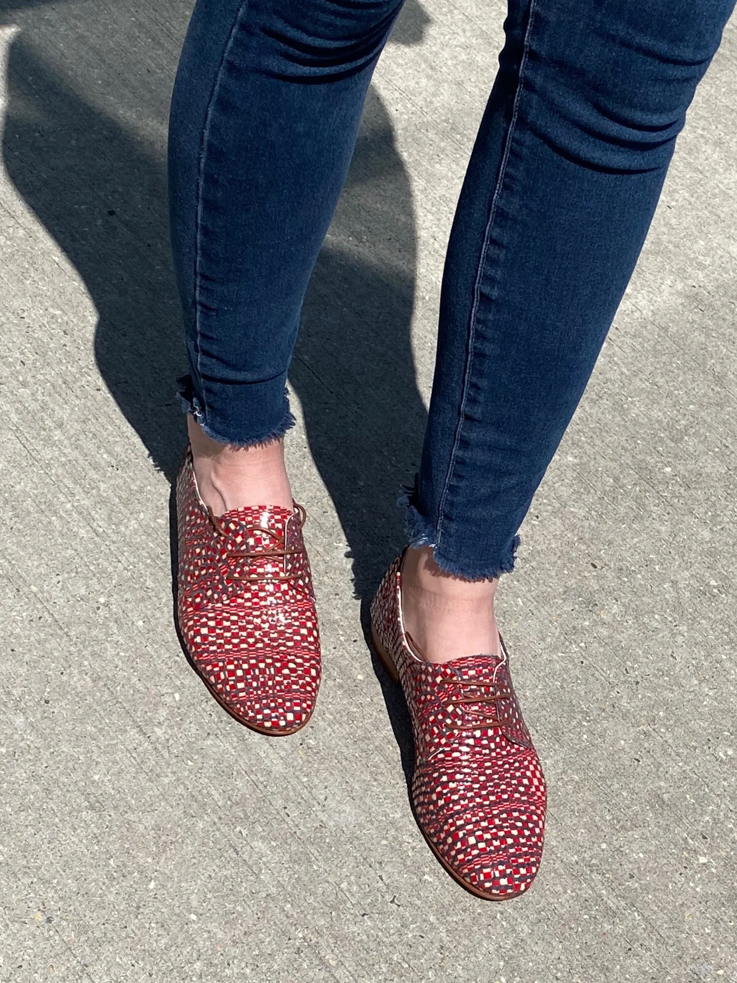 Red & White Checkered Brogue