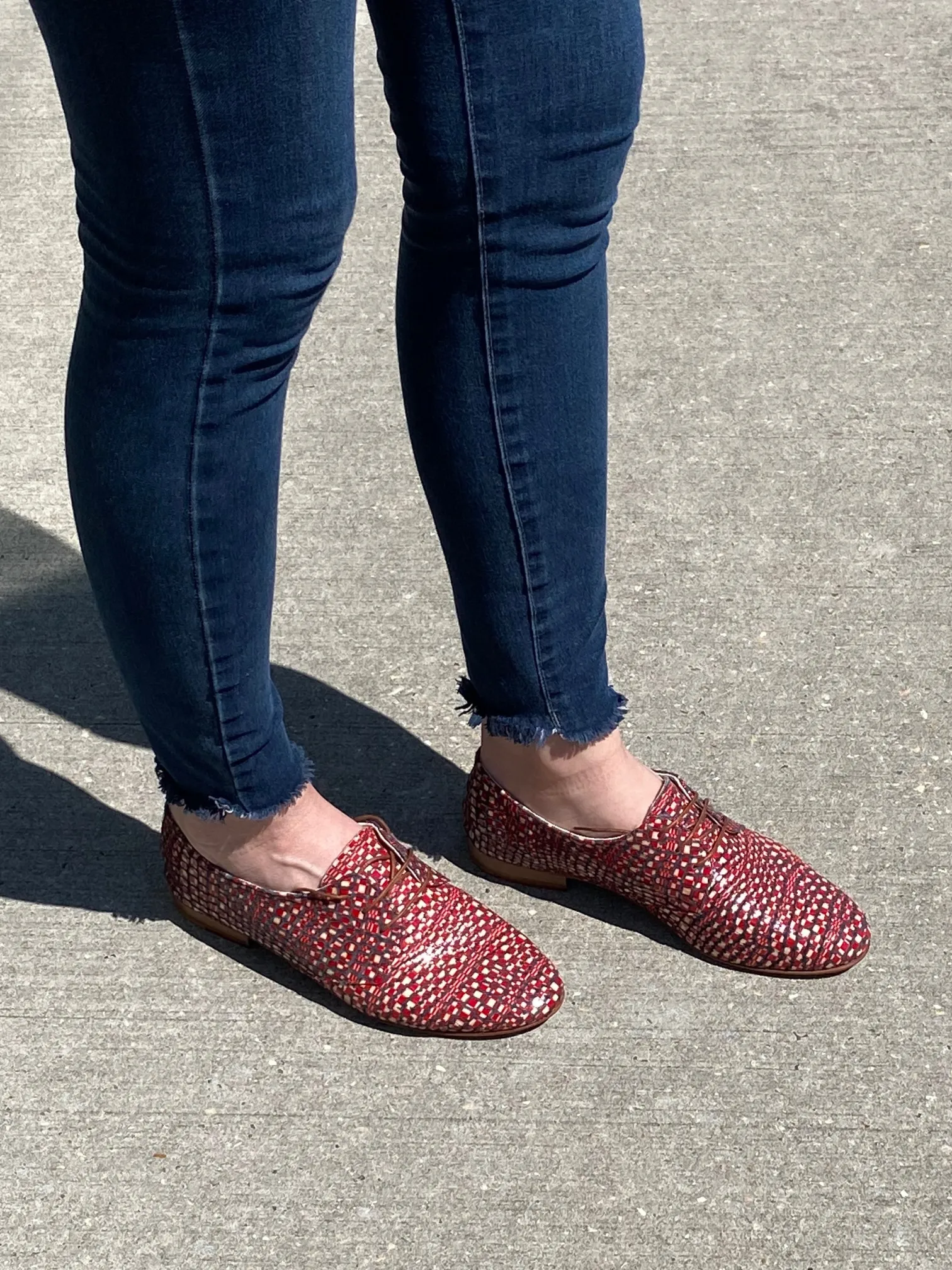 Red & White Checkered Brogue