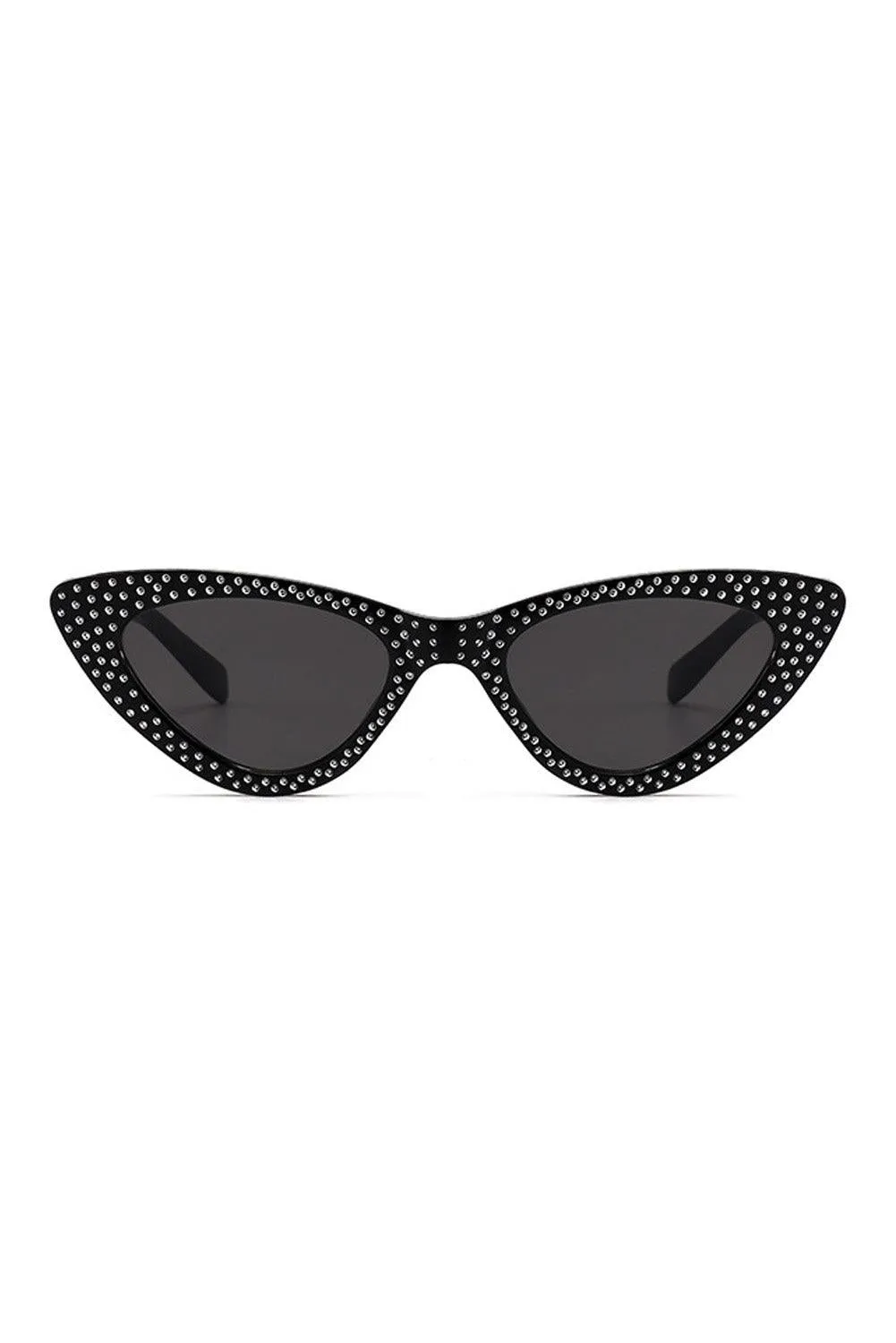 Retro Rivet Cat Eye Sunglasses