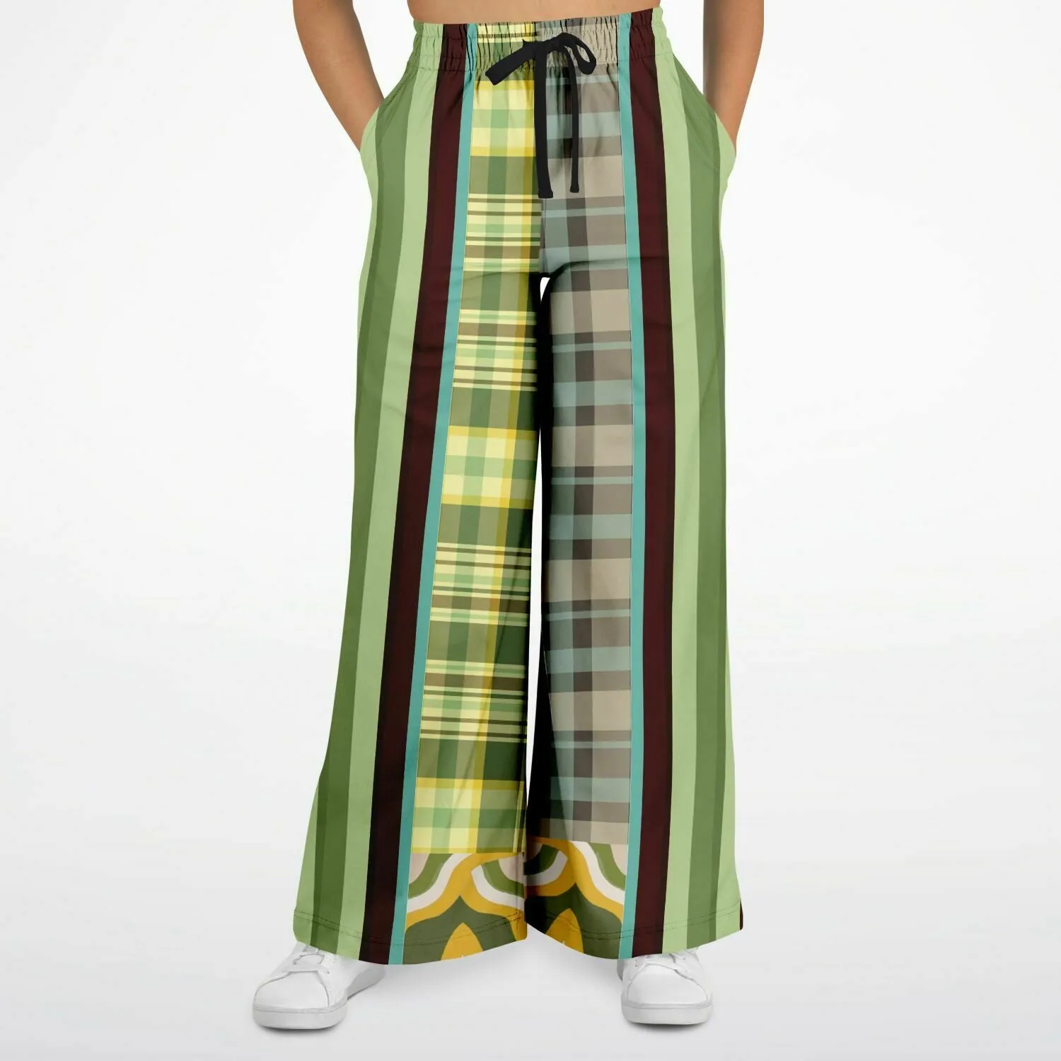 Rolling Green Eco-Poly Stretchy Phat Bellbottoms