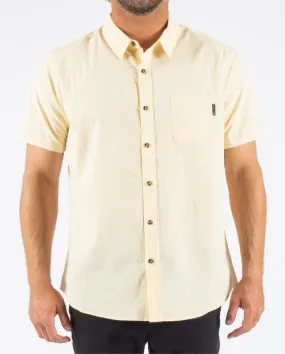 Rusty USA Base Mens Short Sleeve Shirt BONE