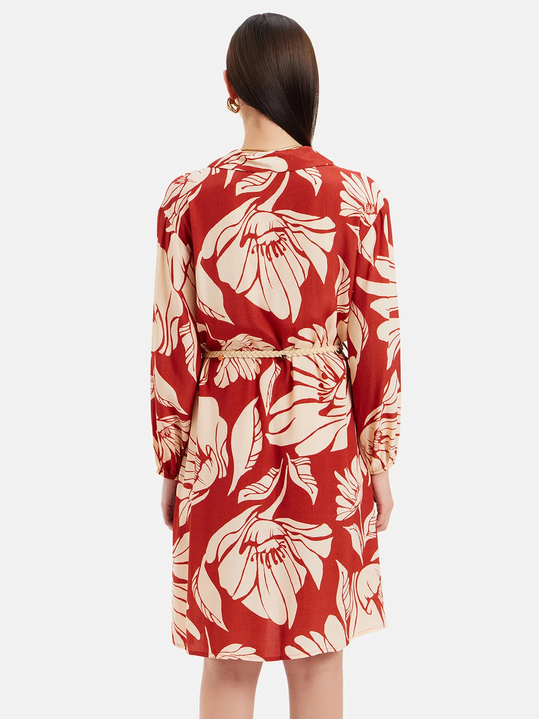 Sandro Print Midi Dress