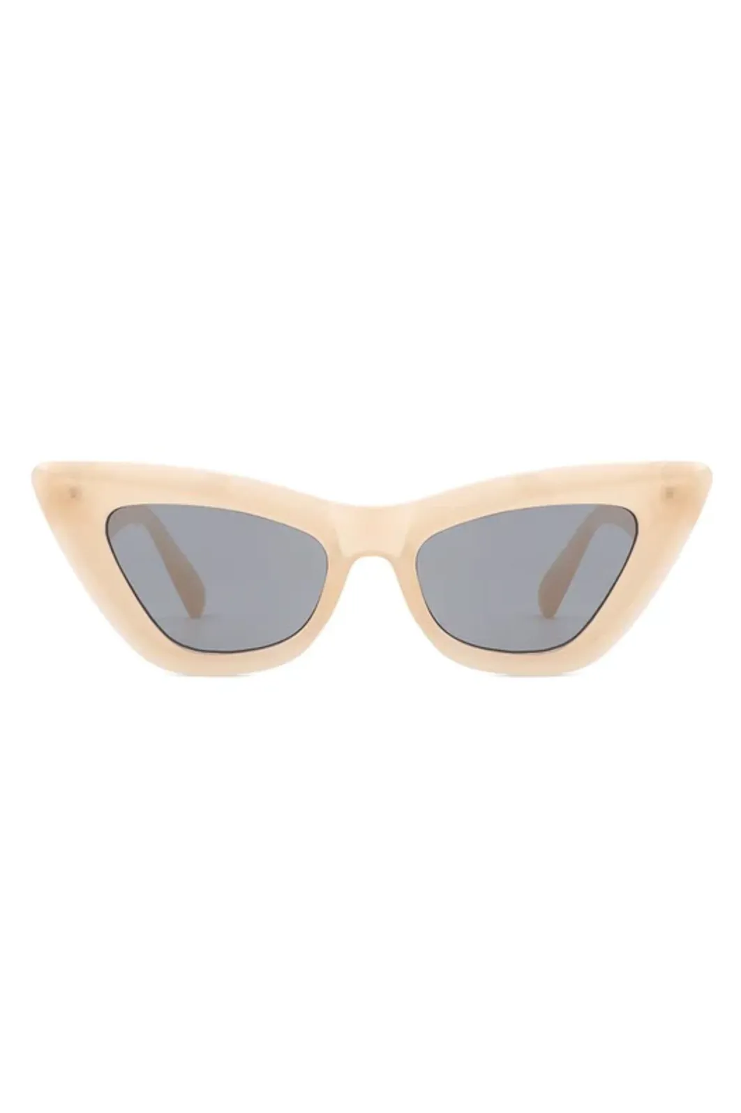 Simone 1960s Cat Eye Sunglasses in Coffee Cream