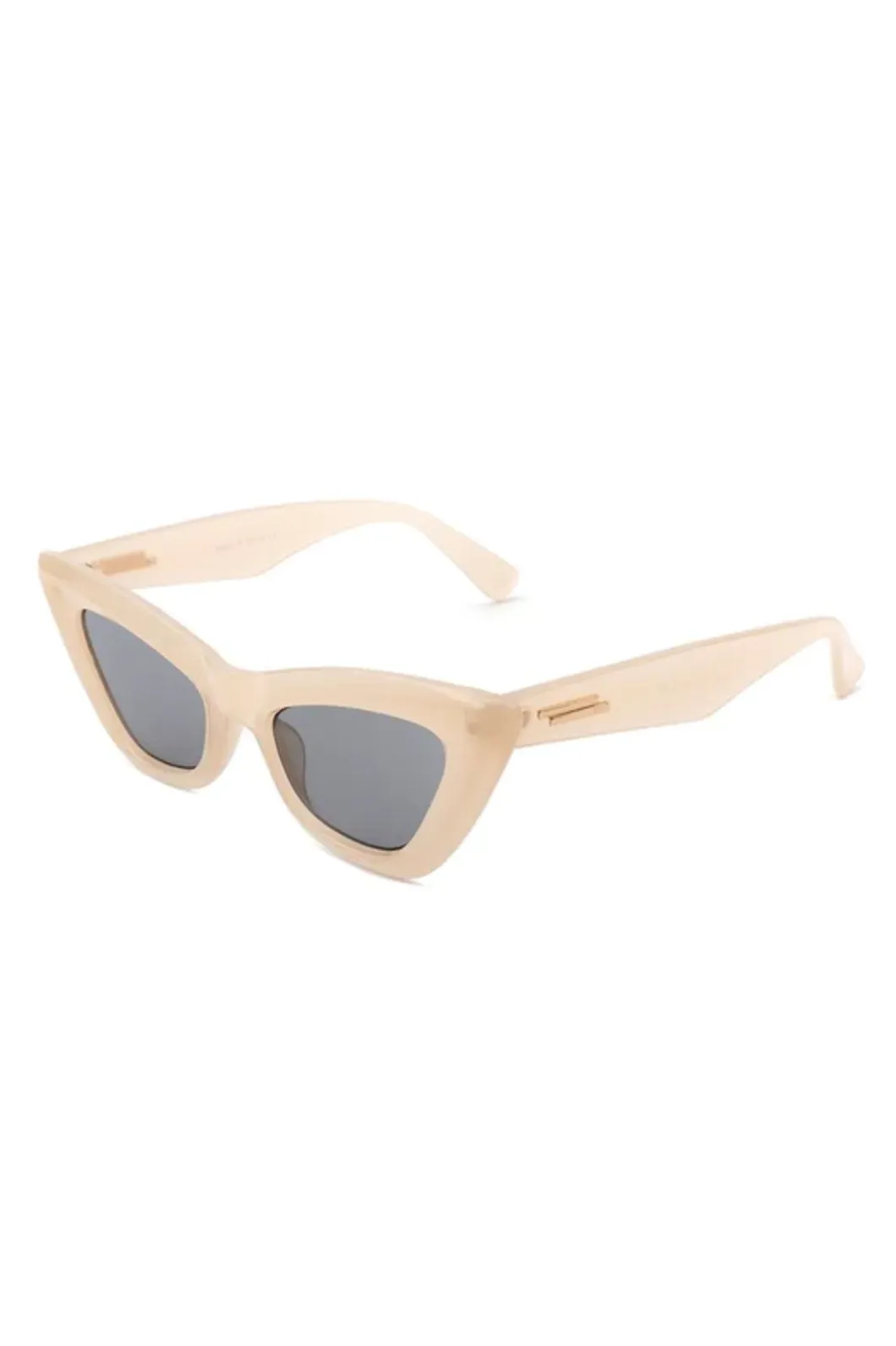 Simone 1960s Cat Eye Sunglasses in Coffee Cream