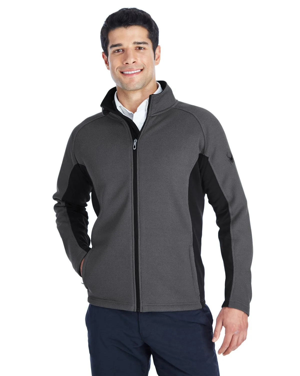 Spyder Constant Full Zip Sweater Fleece Polar/ Blk/ Blk 187330 [Mulhern + Kulp]