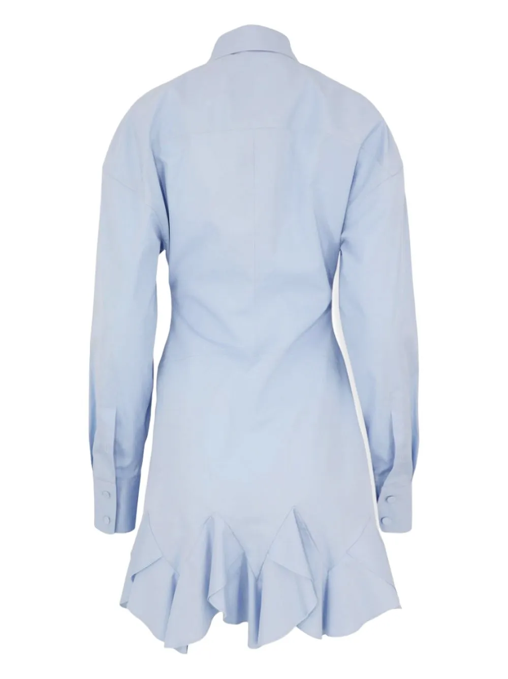 Stella McCartney Ruffled Shirt Dress in Sky Blue