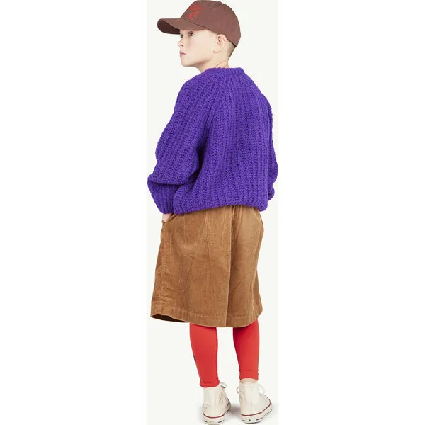 The Animals Observatory Plain Bull Relaxed Fit Sweater, Purple