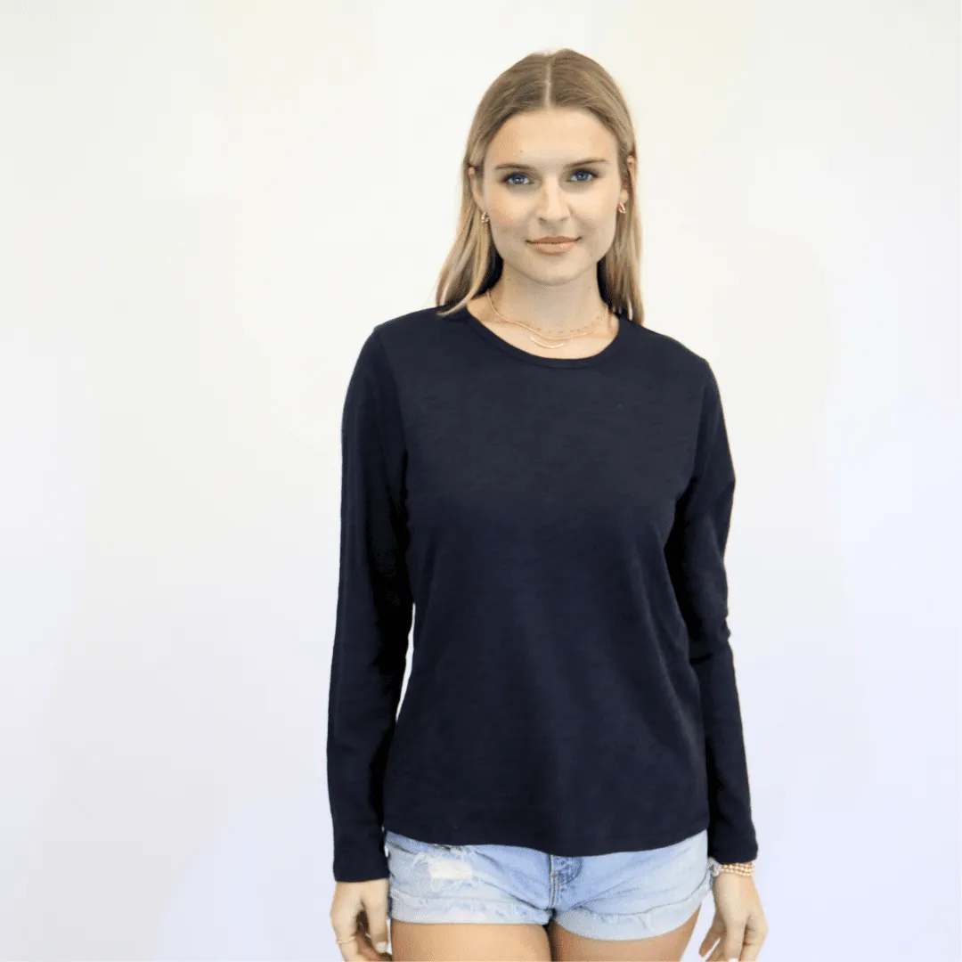 The Classic Tee in Navy - Long Sleeve