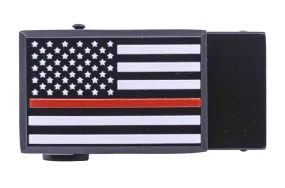 Thin Red Line Beveled Dress Buckle, Fits 1 3/8 Straps