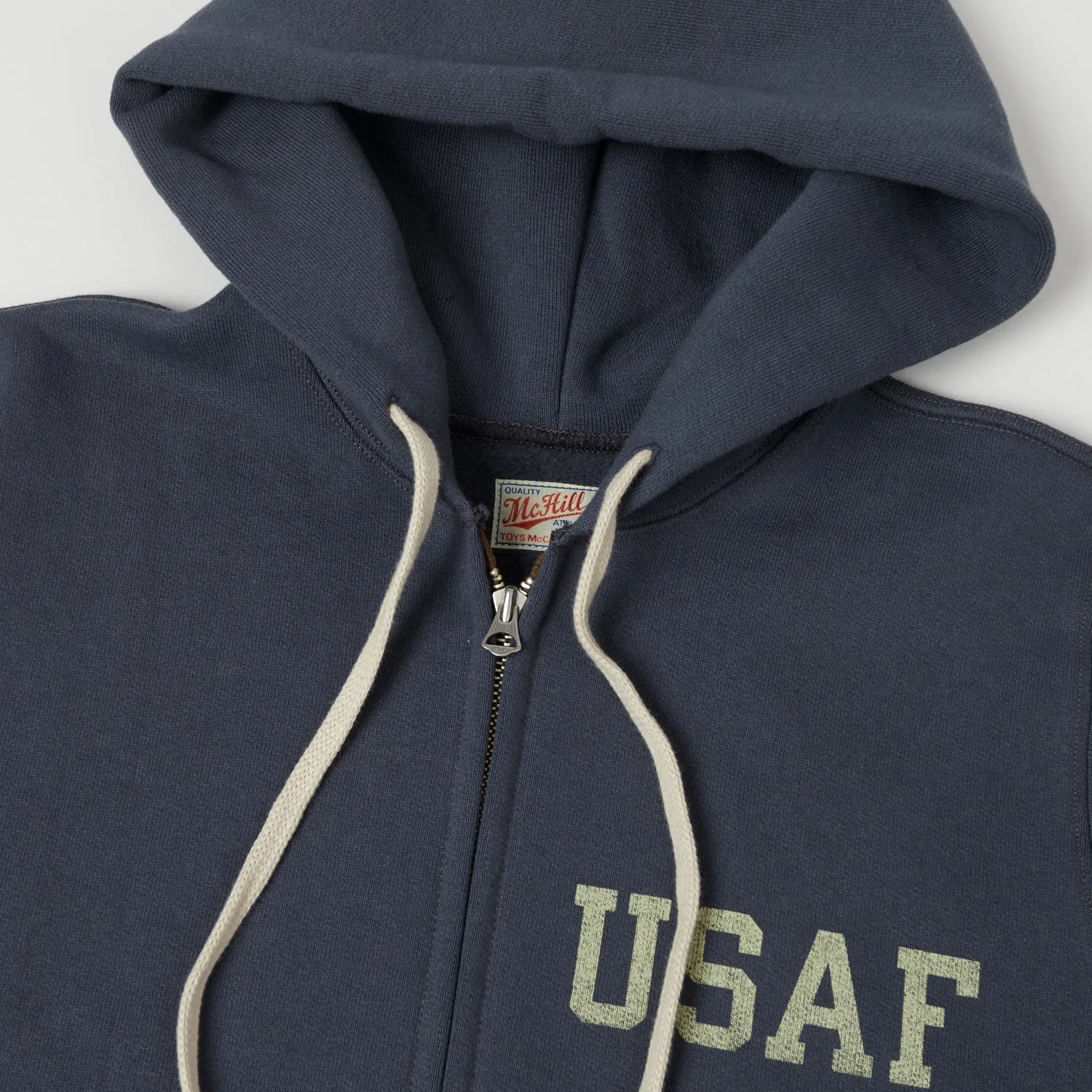 TOYS McCOY TMC2271 USAF Print Zip Hoodie - Navy Grey