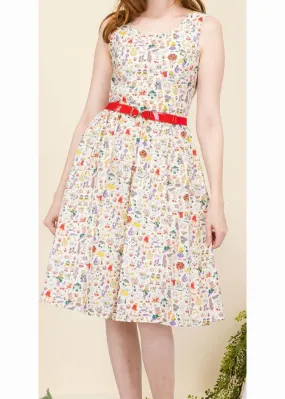 Tulip B Alice In Wonderland 50's Dress Ivory