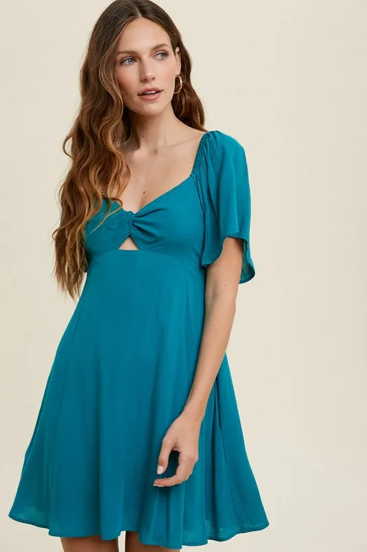 Twist Bust Mini Dress