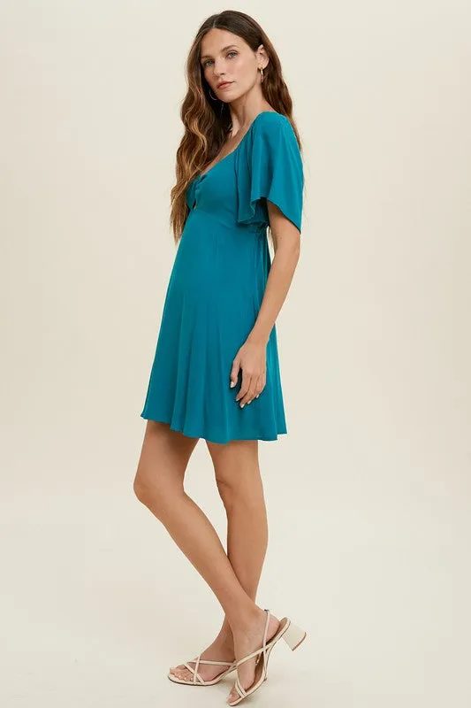 Twist Bust Mini Dress