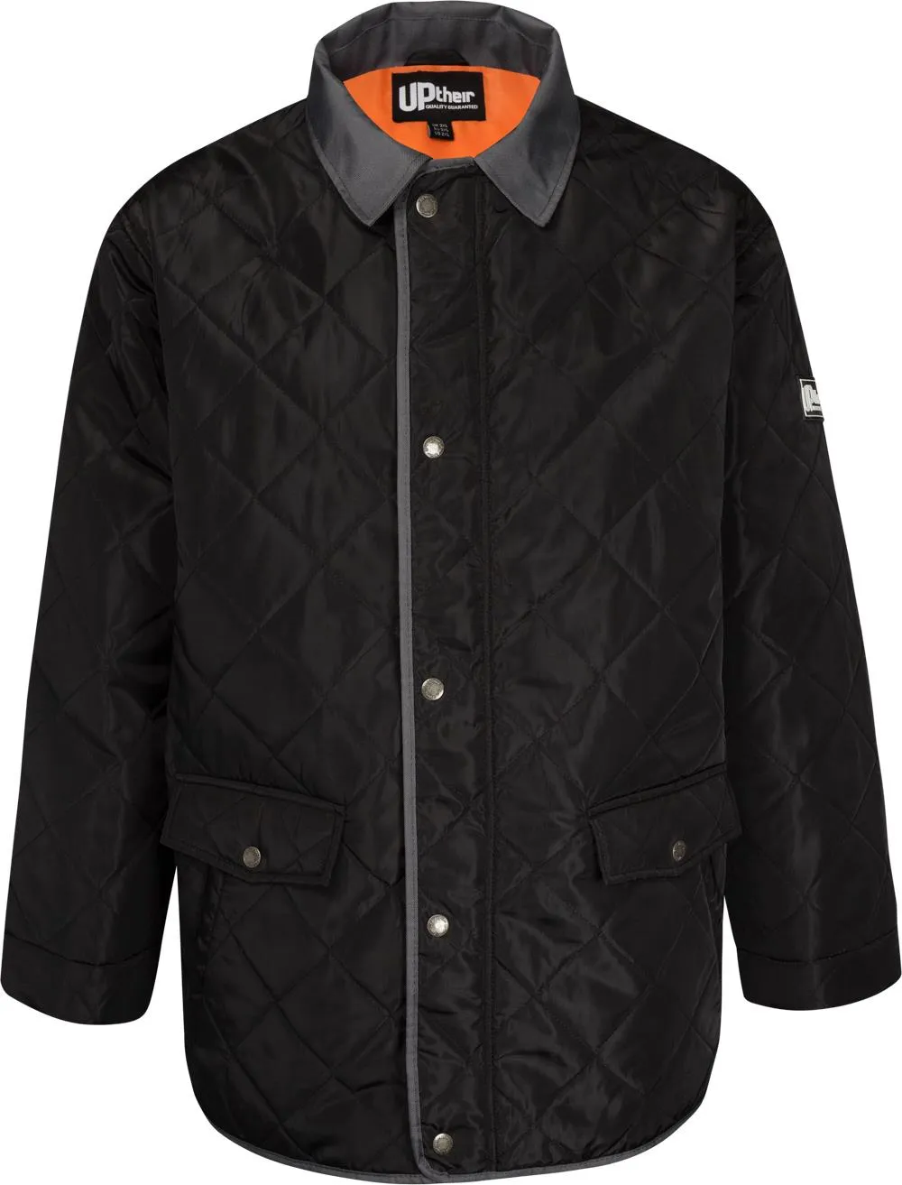 Uptheir Gable Quilted Jacket With Contrast Lining - Black