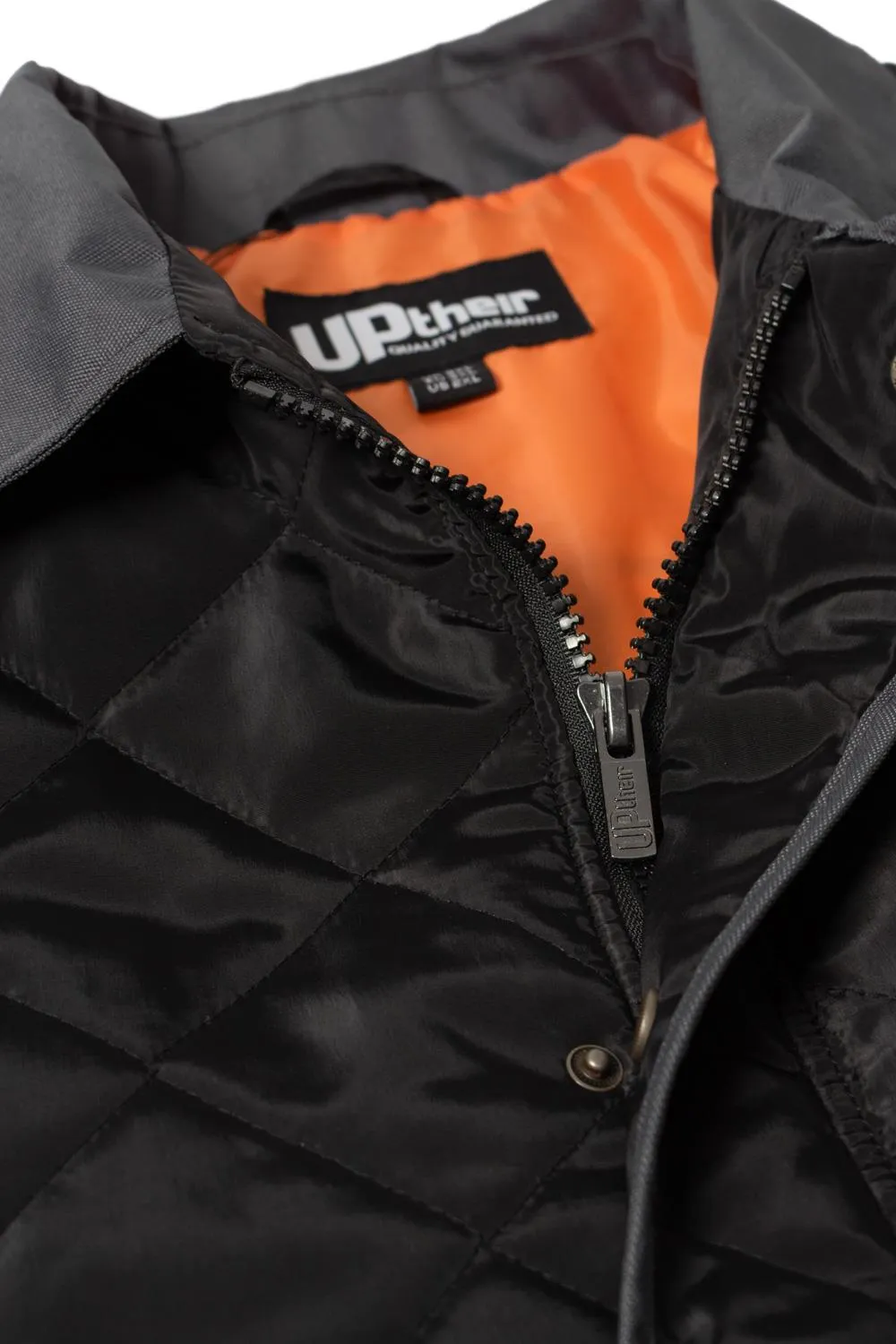 Uptheir Gable Quilted Jacket With Contrast Lining - Black