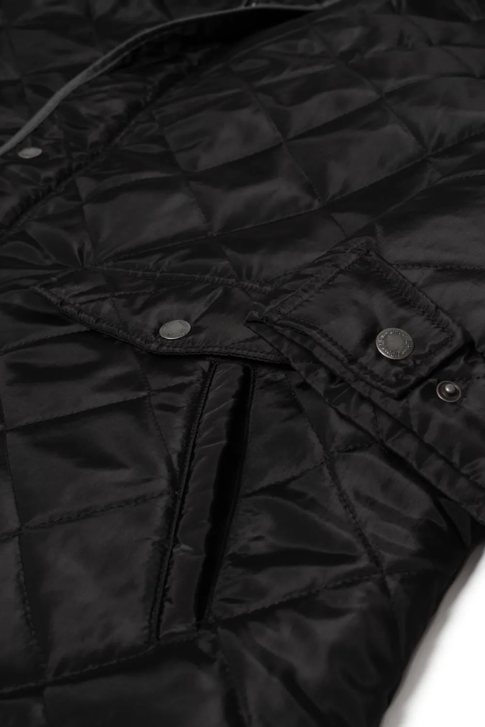 Uptheir Gable Quilted Jacket With Contrast Lining - Black