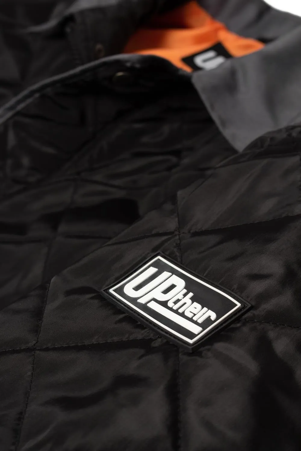 Uptheir Gable Quilted Jacket With Contrast Lining - Black