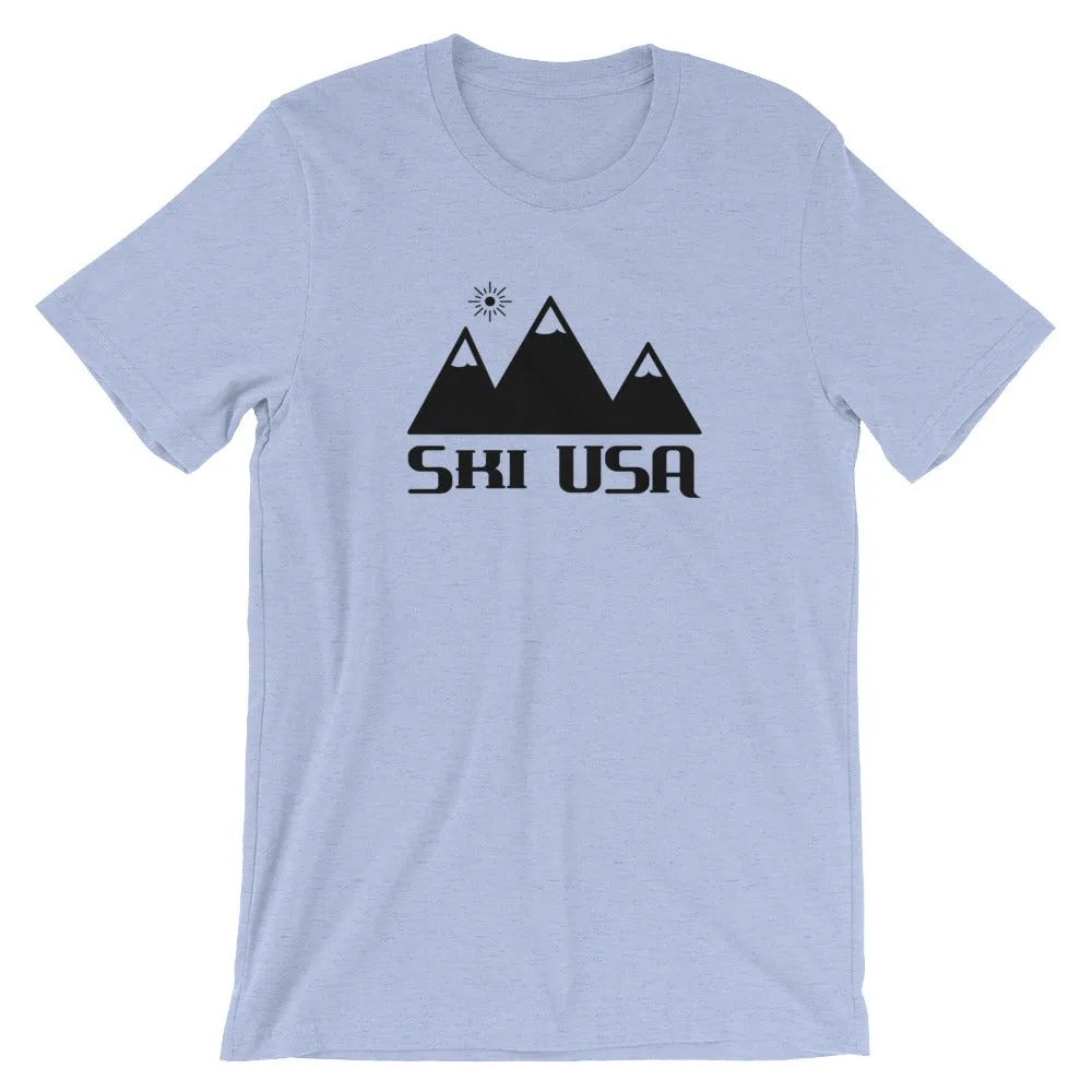 USA Designs - Short-Sleeve Unisex T-Shirt - Ski USA