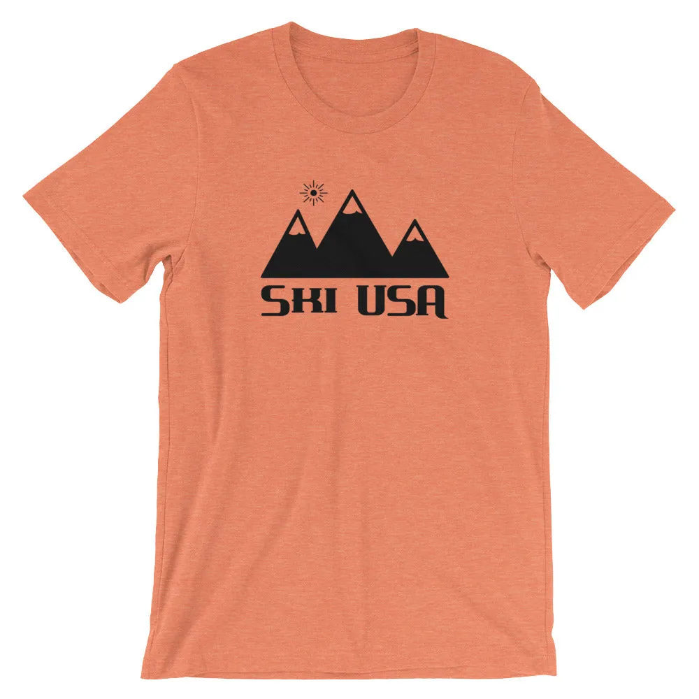 USA Designs - Short-Sleeve Unisex T-Shirt - Ski USA