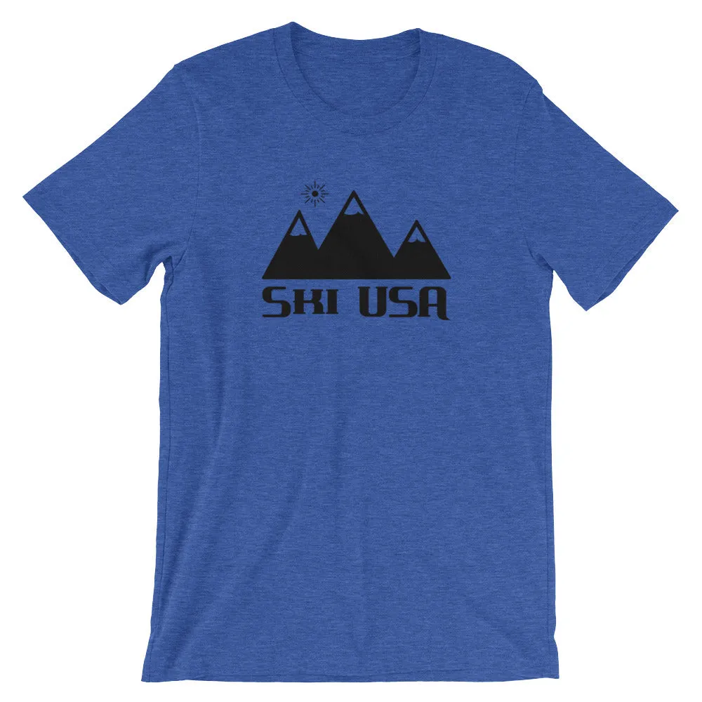 USA Designs - Short-Sleeve Unisex T-Shirt - Ski USA