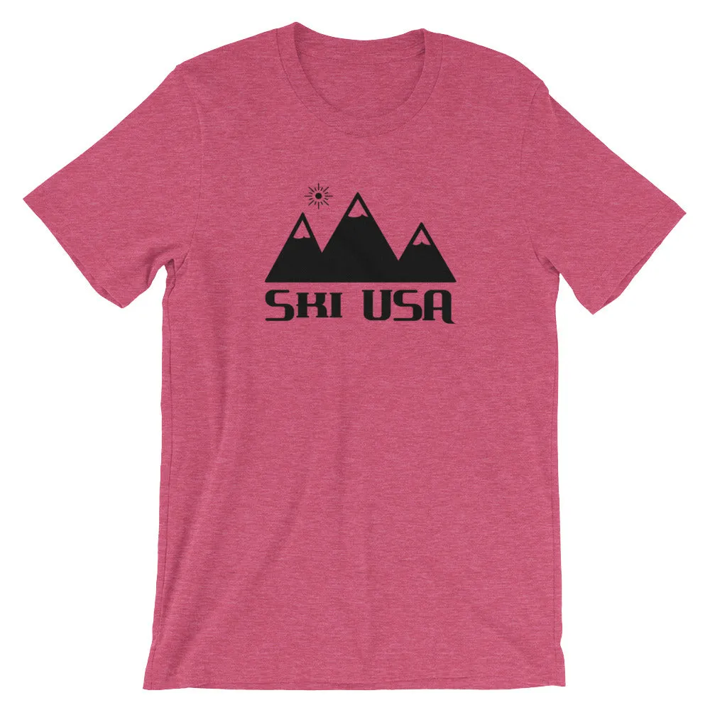 USA Designs - Short-Sleeve Unisex T-Shirt - Ski USA