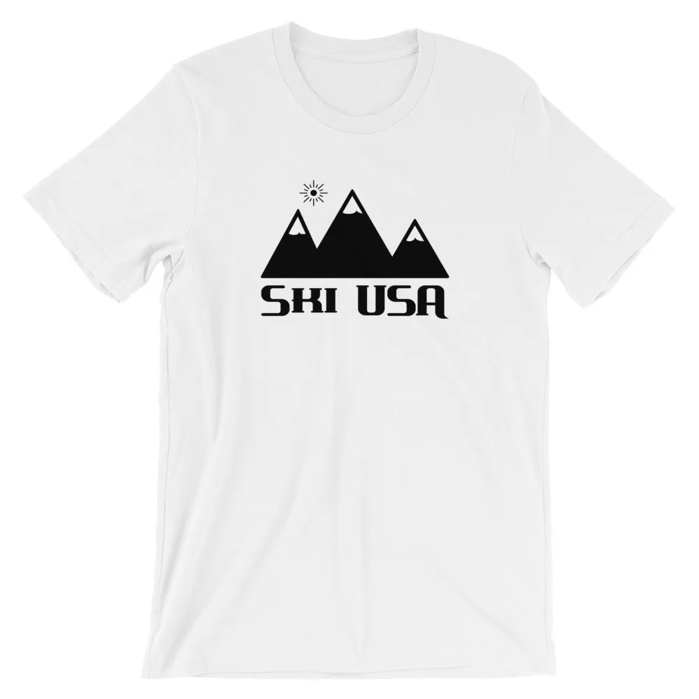 USA Designs - Short-Sleeve Unisex T-Shirt - Ski USA