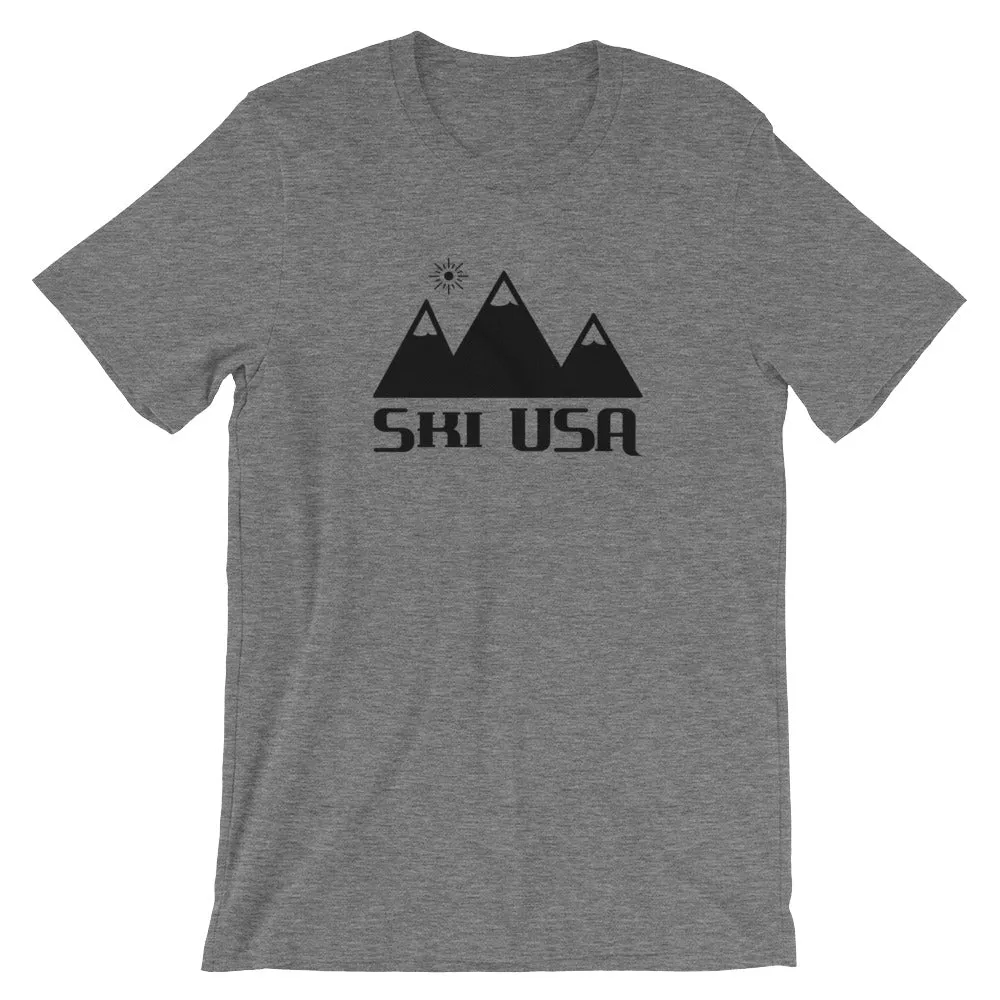 USA Designs - Short-Sleeve Unisex T-Shirt - Ski USA