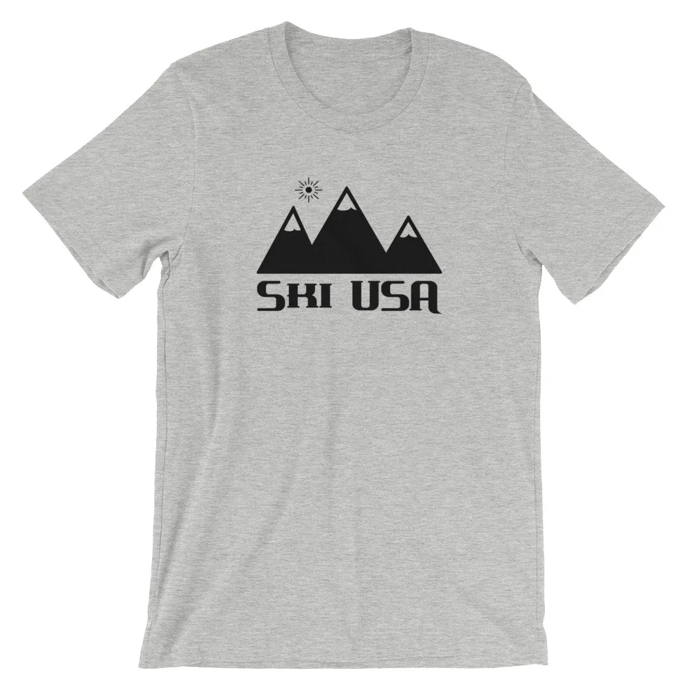 USA Designs - Short-Sleeve Unisex T-Shirt - Ski USA