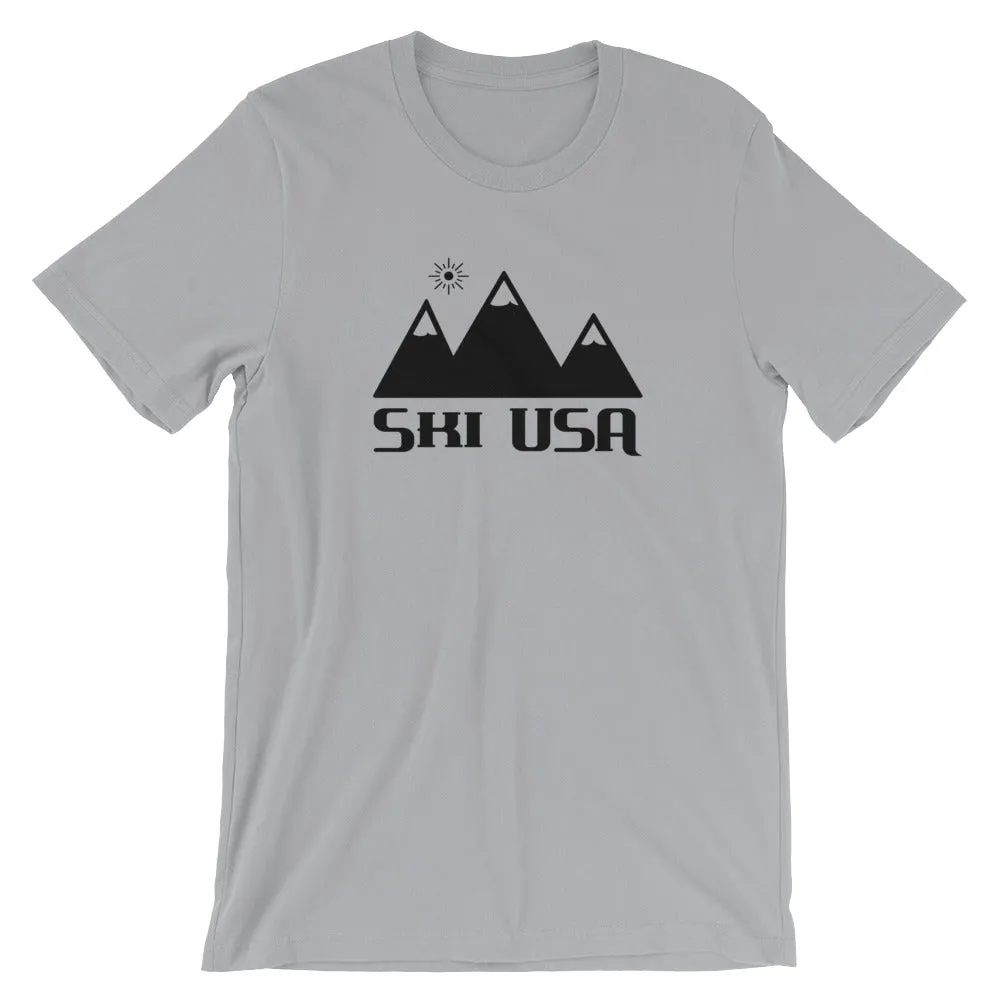 USA Designs - Short-Sleeve Unisex T-Shirt - Ski USA