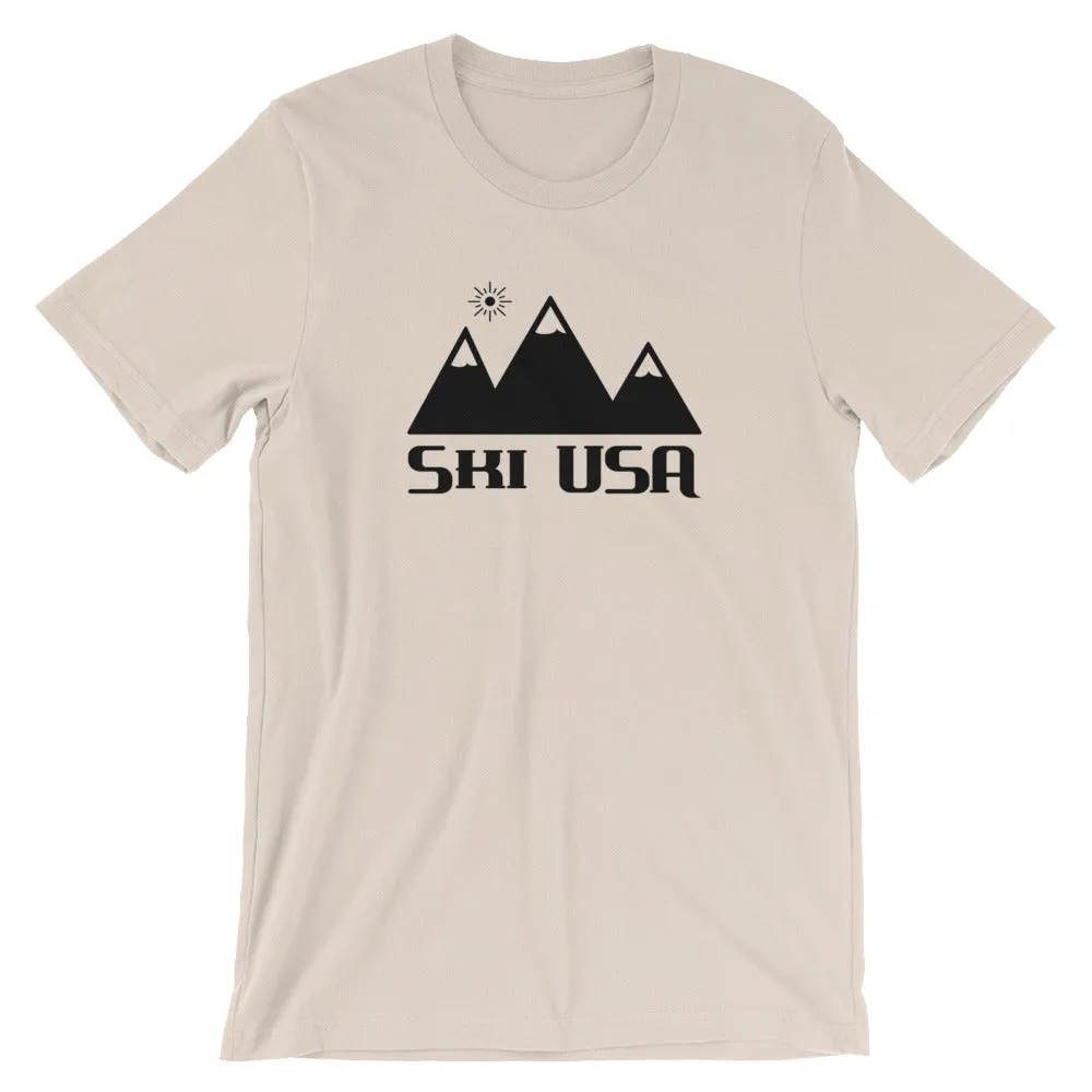 USA Designs - Short-Sleeve Unisex T-Shirt - Ski USA