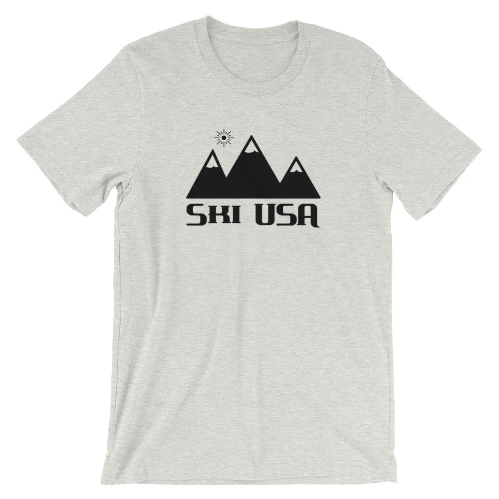 USA Designs - Short-Sleeve Unisex T-Shirt - Ski USA