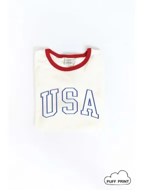 USA Ringer Tee | Natural