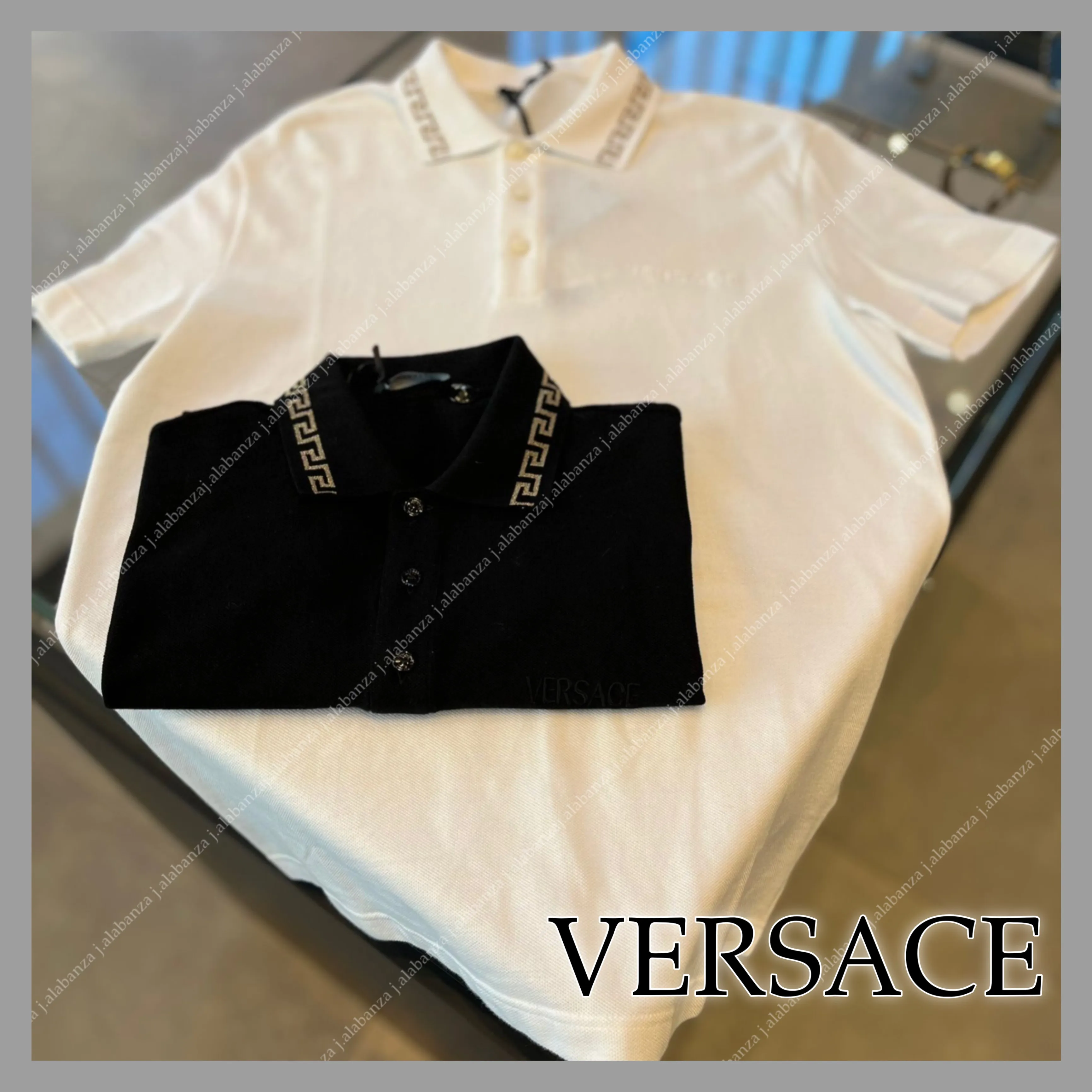 VERSACE  |Short Sleeves Logo Luxury Polos