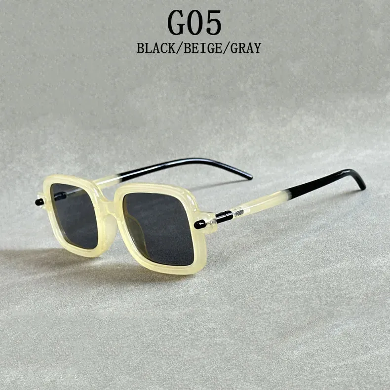 Vintage Blue Light Blocking Square Sunglasses for Men and Women