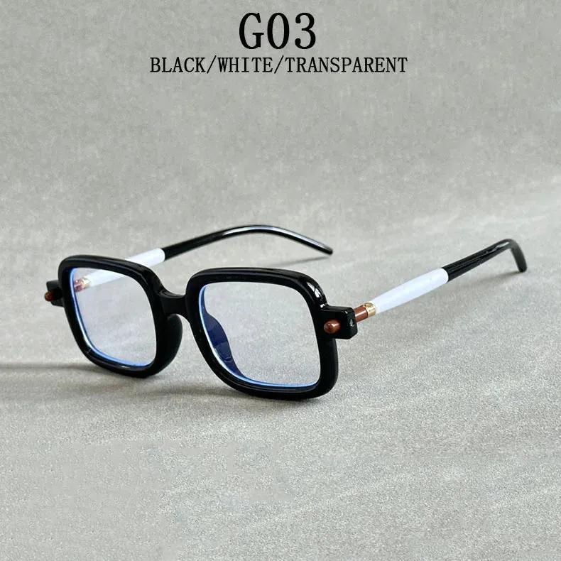 Vintage Blue Light Blocking Square Sunglasses for Men and Women