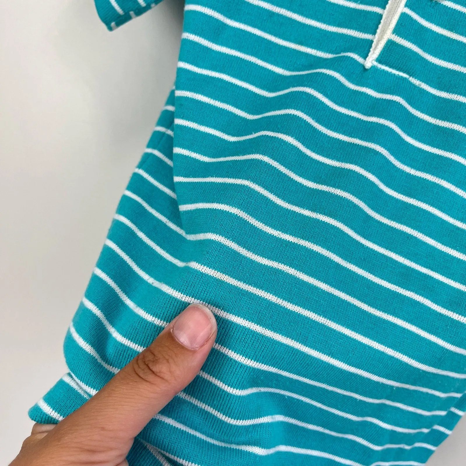 Vintage Healthtex Turquoise Stripe Polo Shirt 3T USA