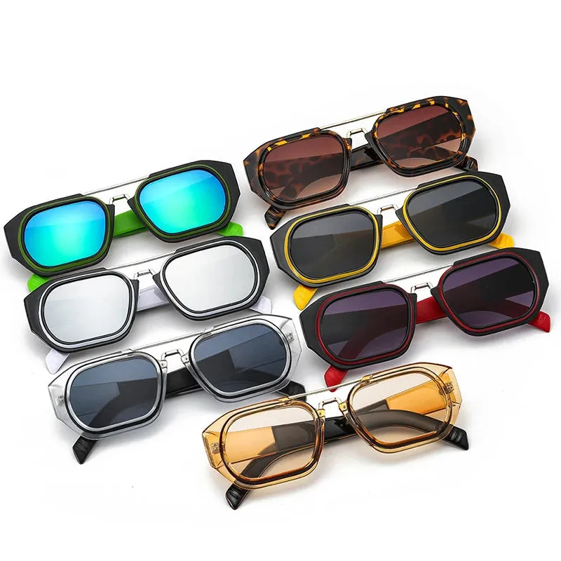 Vintage Steampunk Style Anti-UV Square Sunglasses for Men and Women