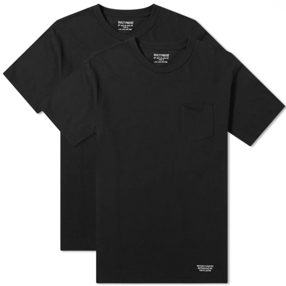 Wacko Maria Classic Tee - 2 PackBlack & Black