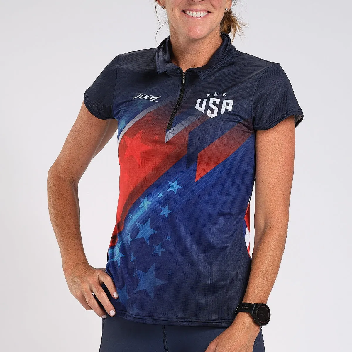 Women's Ltd Zip Polo Shirt - USA