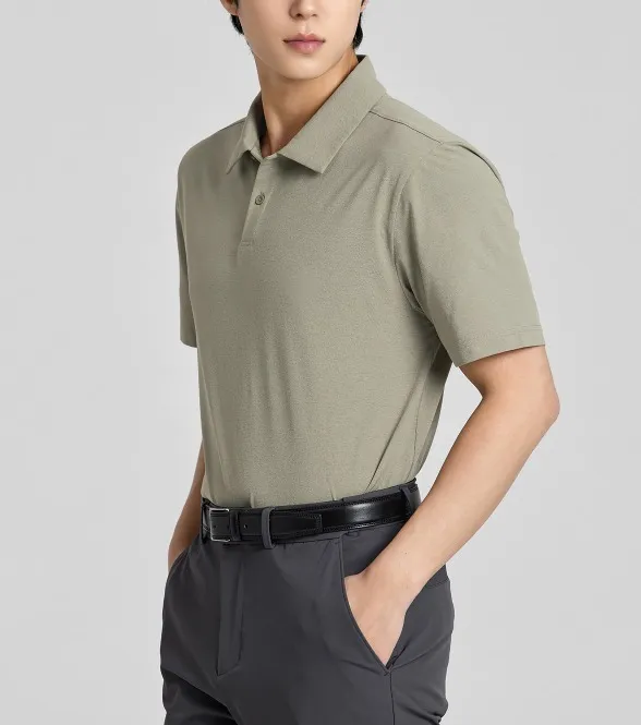 XEXYMIX  |Street Style Plain Short Sleeves Logo Polos