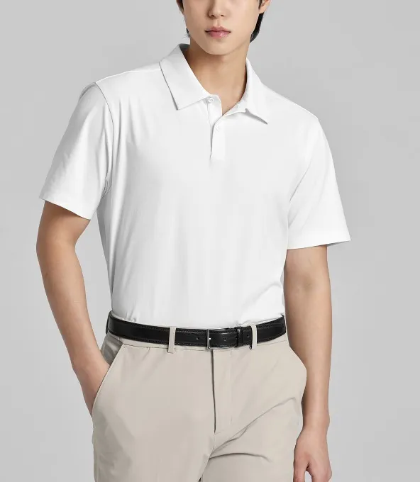 XEXYMIX  |Street Style Plain Short Sleeves Logo Polos