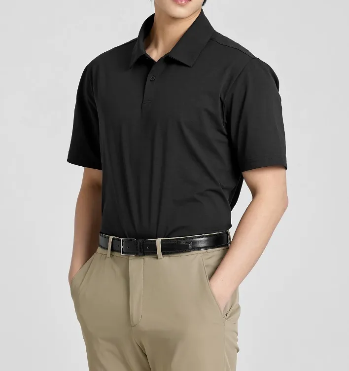 XEXYMIX  |Street Style Plain Short Sleeves Logo Polos