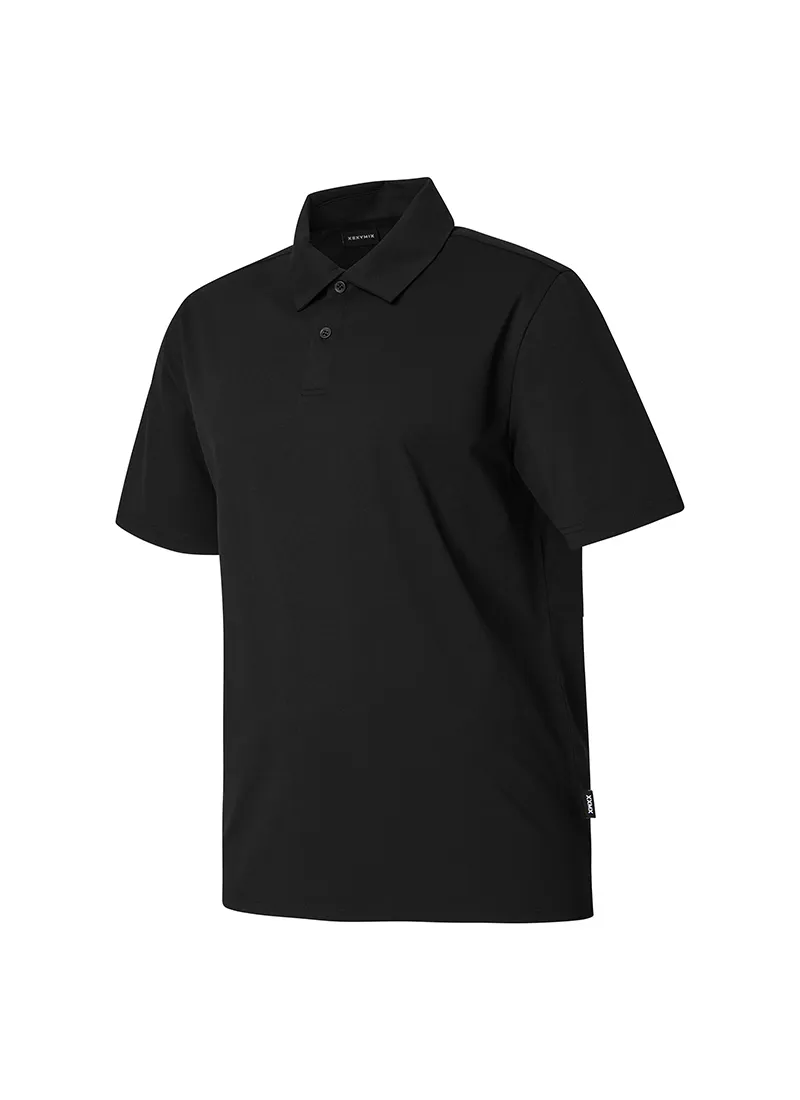 XEXYMIX  |Street Style Plain Short Sleeves Logo Polos