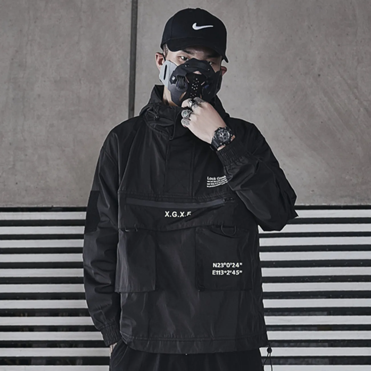 Xituodai 11 BYBB'S DARK Dark Cargo Jackets Coats Streetwear Tactical Function Pullover Harajuku Multi-pocket Hoody Windbreaker C